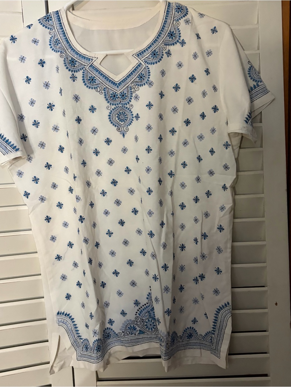 Two Handmade Vintage Embroidered Boho Tunic Tops - Picture 6 of 7
